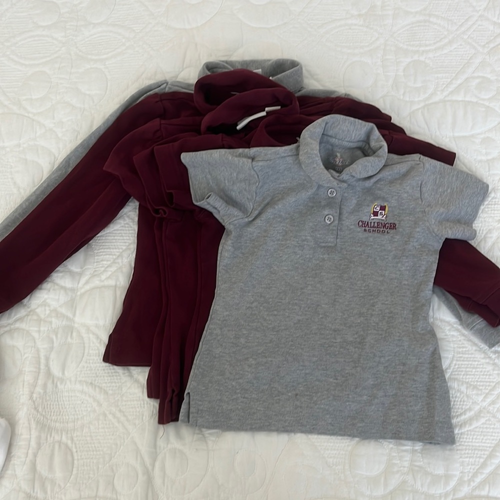 Challenger School puff sleeve polos